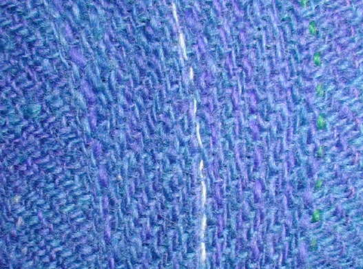 close-up of finished shawl