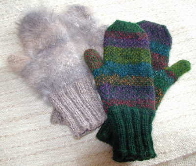 Both pairs of mittens